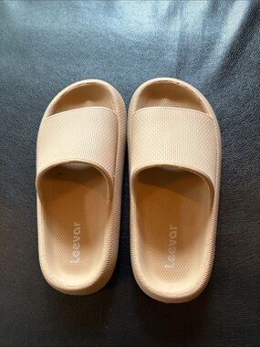 Beige Slide Leevar Sandals - Neutral Casual Slides